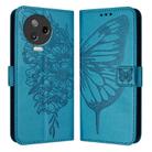 For Infinix Note 12 Pro 4G / Note 12 2023 Embossed Butterfly Leather Phone Case(Blue) - 1