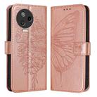 For Infinix Note 12 Pro 4G / Note 12 2023 Embossed Butterfly Leather Phone Case(Rose Gold) - 1