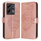 For Infinix Note 30 4G Embossed Butterfly Leather Phone Case(Rose Gold) - 1