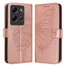 For Infinix Note 30i Embossed Butterfly Leather Phone Case(Rose Gold) - 1