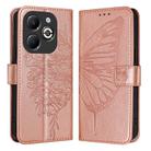 For Infinix Smart 8 Plus / Smart 8 Pro Embossed Butterfly Leather Phone Case(Rose Gold) - 1