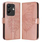 For Infinix Zero 30 4G Embossed Butterfly Leather Phone Case(Rose Gold) - 1