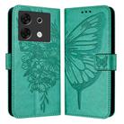 For Infinix Zero 30 5G Embossed Butterfly Leather Phone Case(Green) - 1