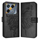 For Infinix GT 20 Pro Embossed Butterfly Leather Phone Case(Black) - 2
