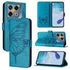 For Infinix GT 20 Pro Embossed Butterfly Leather Phone Case(Blue) - 1