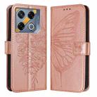 For Infinix GT 20 Pro Embossed Butterfly Leather Phone Case(Rose Gold) - 2