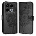 For Infinix Note 40 5G Embossed Butterfly Leather Phone Case(Black) - 2