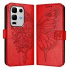 For Infinix Note 50s Embossed Butterfly Leather Phone Case(Red) - 2