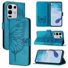 For Infinix Note 50s Embossed Butterfly Leather Phone Case(Blue) - 1