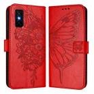 For Infinix GT 30 Pro Embossed Butterfly Leather Phone Case(Red) - 2