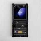 For Samsung Galaxy Z Flip3 5G PC Full Diamond Shockproof Folding Phone Case with Swan Logo(Black) - 2