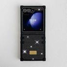 For Samsung Galaxy Z Flip5 5G PC Full Diamond Shockproof Folding Phone Case with Swan Logo(Black) - 2