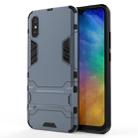 For Xiaomi Redmi 9A PC + TPU Shockproof Protective Case with Holder(Navy Blue) - 1