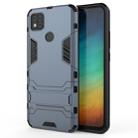 For Xiaomi Redmi 9C PC + TPU Shockproof Protective Case with Holder(Navy Blue) - 1