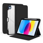 For iPad 10th Gen 10.9 2022 2-Fold Clear Acrylic Leather Tablet Case(Black) - 1