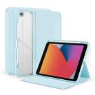 For iPad 10.2 2021 / 2020 2-Fold Clear Acrylic Leather Tablet Case(Ice Blue) - 1