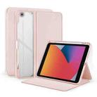 For iPad 10.2 2021 / 2020 2-Fold Clear Acrylic Leather Tablet Case(Baby Pink) - 1