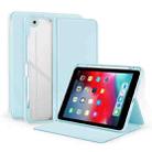 For iPad Pro 9.7 / 9.7 2018 / 2017 2-Fold Clear Acrylic Leather Tablet Case(Ice Blue) - 1