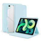 For iPad Air 2022/2020 10.9 2-Fold Clear Acrylic Leather Tablet Case(Ice Blue) - 1