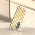 For Samsung Galaxy Z Fold6 5G Woven Texture Frosted Translucent Frame PU Phone Case(Gold) - 2