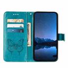 For vivo V27 5G/V27 Pro 5G Global Embossed Butterfly Leather Phone Case(Blue) - 3