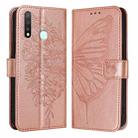 For vivo Y19/Y5s/U3/U20/Z5i Embossed Butterfly Leather Phone Case(Rose Gold) - 1