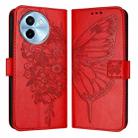 For vivo Y38 5G Embossed Butterfly Leather Phone Case(Red) - 1