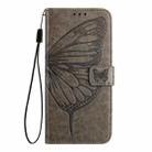 For vivo X100 Pro Embossed Butterfly Leather Phone Case(Grey) - 3