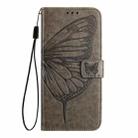 For vivo S19 Pro Embossed Butterfly Leather Phone Case(Grey) - 3