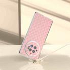 For vivo X Fold3 Woven Texture Frosted Translucent Frame PU Phone Case(Pink) - 2