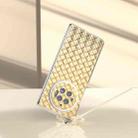 For vivo X Fold3 Woven Texture Frosted Translucent Frame PU Phone Case(Gold) - 2