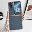 For OPPO Find N2 Flip Kevlar Carbon Fiber Ultra-thin Shockproof Phone Case(Blue) - 2