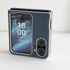 For OPPO Find N2 Flip Kevlar Carbon Fiber Ultra-thin Shockproof Phone Case(Blue) - 3