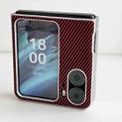 For OPPO Find N2 Flip Kevlar Carbon Fiber Ultra-thin Shockproof Phone Case(Red) - 3