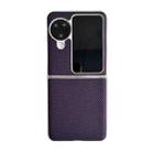 For OPPO Find N3 Flip Kevlar Carbon Fiber Ultra-thin Shockproof Phone Case(Purple) - 1