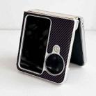 For OPPO Find N3 Flip Kevlar Carbon Fiber Ultra-thin Shockproof Phone Case(Purple) - 3