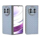 For Huawei Mate X5 Woven Texture Frosted Translucent Frame PU Phone Case(Light Blue) - 1