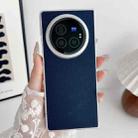 For vivo X Fold3 Pro Kevlar Carbon Fiber Ultra-thin Shockproof Phone Case(Dark Blue) - 2