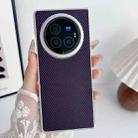 For vivo X Fold3 Kevlar Carbon Fiber Ultra-thin Shockproof Phone Case(Purple) - 2