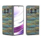 For Huawei Mate X5 Colorful Rhombic Texture Frosted Translucent Frame PU Phone Case(Gold) - 1