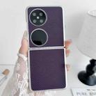 For Huawei P50 Pocket Kevlar Carbon Fiber Ultra-thin Shockproof Phone Case(Purple) - 2