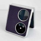 For Huawei P50 Pocket Kevlar Carbon Fiber Ultra-thin Shockproof Phone Case(Purple) - 3