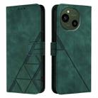 For Sharp Aquos R9 Crossbody 3D Embossed Flip Leather Phone Case(Green) - 2