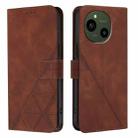 For Sharp Aquos R9 Crossbody 3D Embossed Flip Leather Phone Case(Brown) - 2