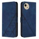 For Sharp Aquos Wish4 Crossbody 3D Embossed Flip Leather Phone Case(Blue) - 2