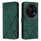 For Sharp Aquos R9 Pro / SH-54E Crossbody 3D Embossed Flip Leather Phone Case(Green) - 2