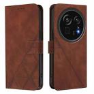 For Sharp Aquos R9 Pro / SH-54E Crossbody 3D Embossed Flip Leather Phone Case(Brown) - 2