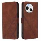 For Sharp Aquos Sense9 Crossbody 3D Embossed Flip Leather Phone Case(Brown) - 2