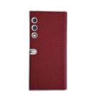 For Honor V Purse Kevlar Carbon Fiber Ultra-thin Shockproof Phone Case(Red) - 1