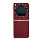 For ZTE nubia Flip Kevlar Carbon Fiber Ultra-thin Shockproof Phone Case(Red) - 1